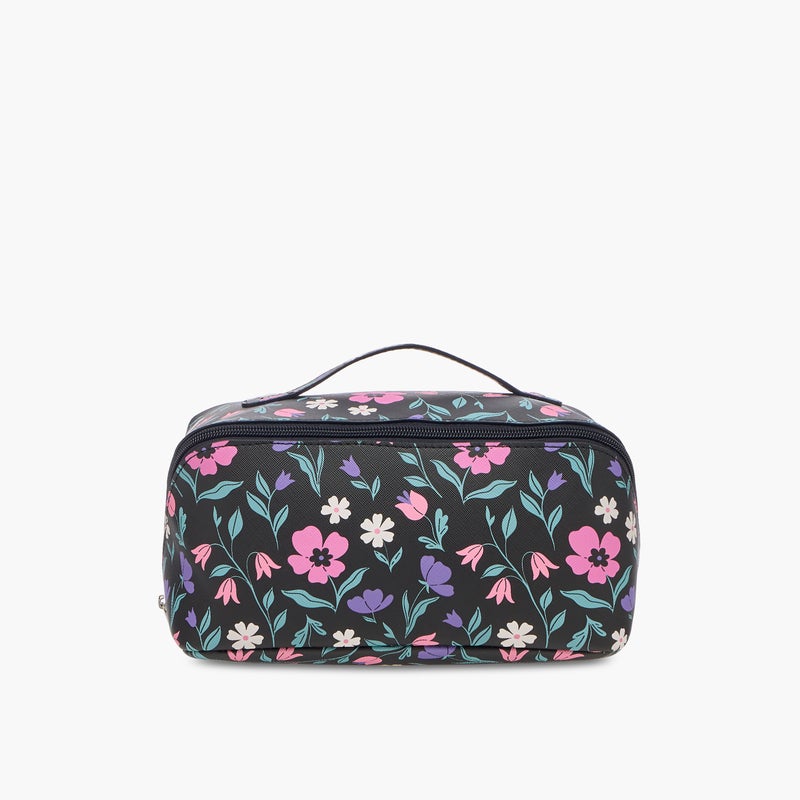 LIFESTYLE Floral Print Cosmetic Bag for Women - Image 1
